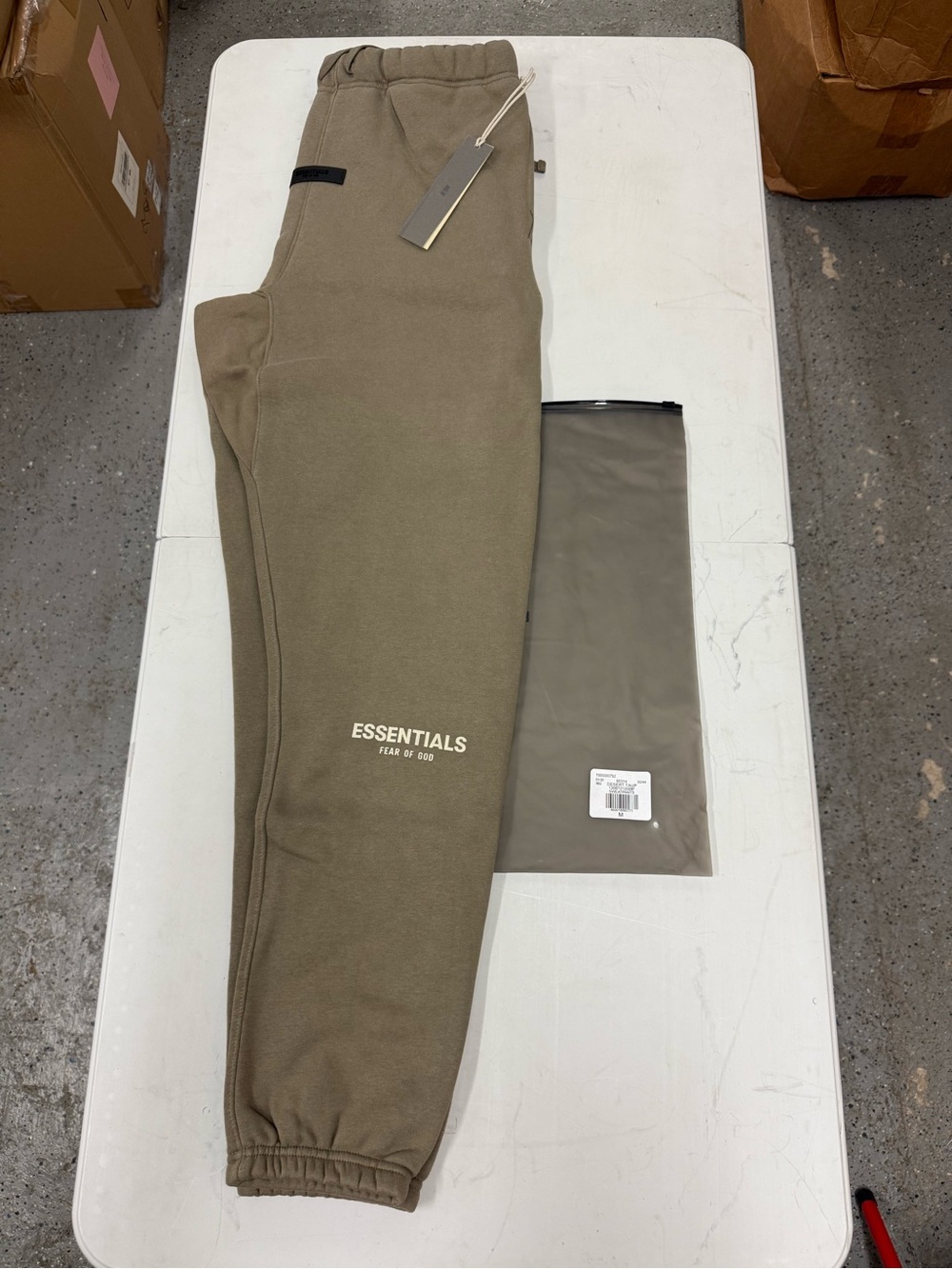 Fear of God ESSENTIALS Desert Taupe Sweats Brand New With Tags Size M